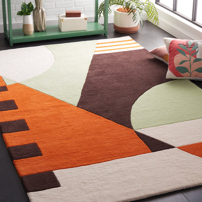 Safavieh Rodeo Drive Rd863Y Green/Brown Area Rug