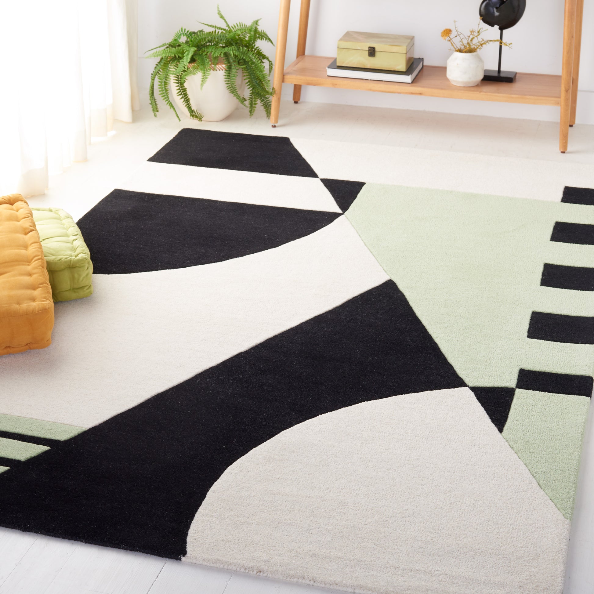 Safavieh Rodeo Drive Rd863Z Black/Green Area Rug