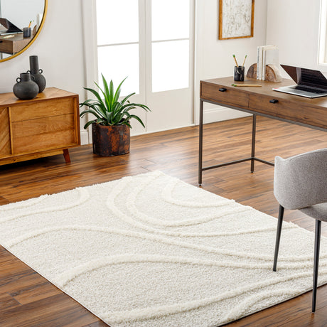 Surya Rodos Rdo-2341 Beige, White Rug.