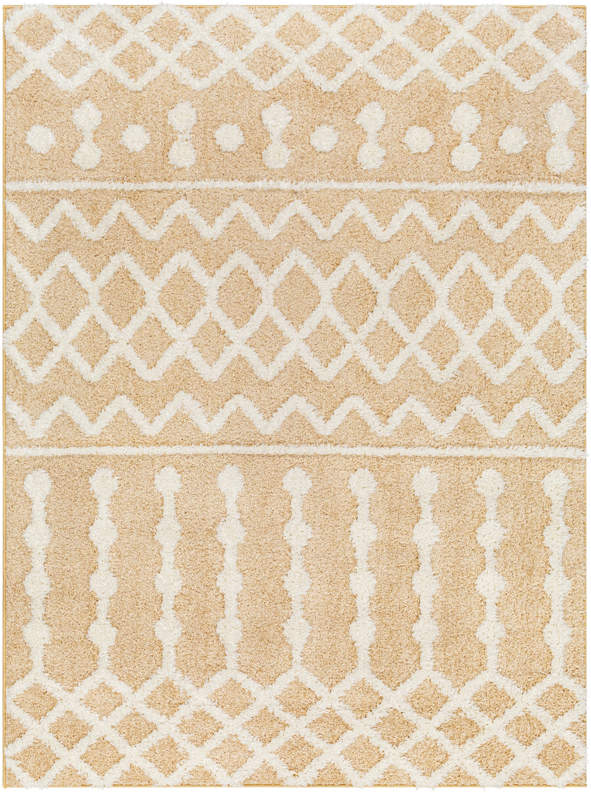 Surya Rodos Rdo-2345 Mustard, White Rug.