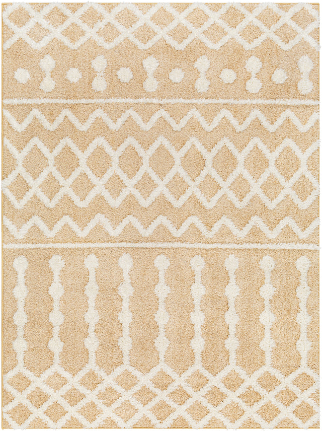 Surya Rodos Rdo-2345 Mustard, White Rug.