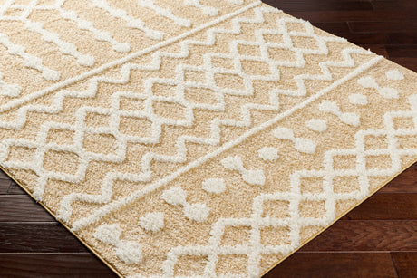 Surya Rodos Rdo-2345 Mustard, White Rug.