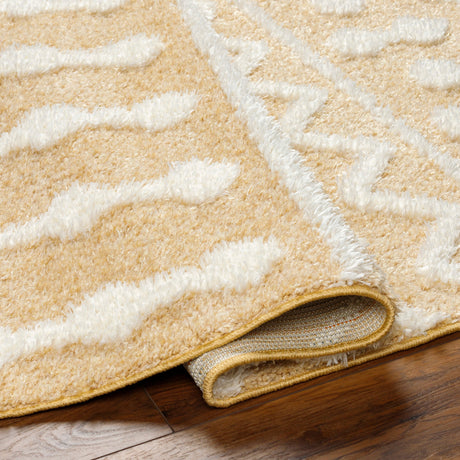Surya Rodos Rdo-2345 Mustard, White Rug.