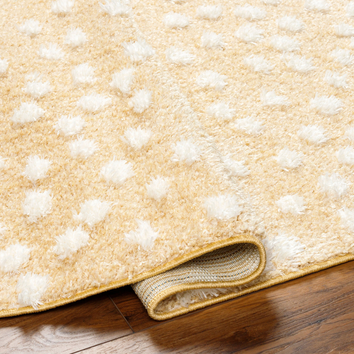 Surya Rodos Rdo-2351 Mustard, White Rug.