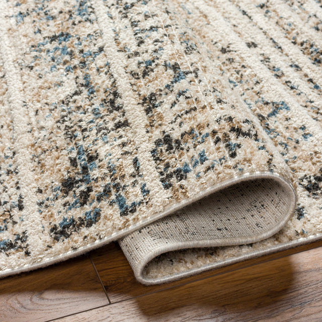 Surya Rudy Rdy-2301 Gray, Ivory, Light Beige, Navy, Cream, Charcoal Rug.