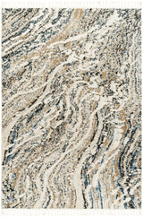 Surya Rudy Rdy-2302 Gray, Ivory, Cream, Navy, Charcoal, Medium Brown Rug.