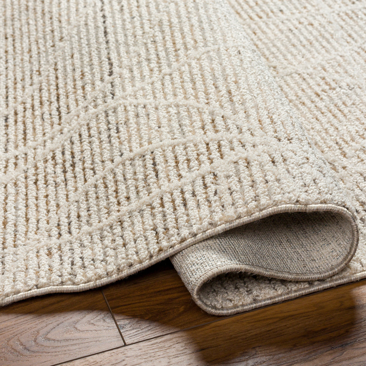 Surya Rudy Rdy-2303 Gray, Light Beige, Medium Gray, Cream, Medium Brown, Charcoal Rug.