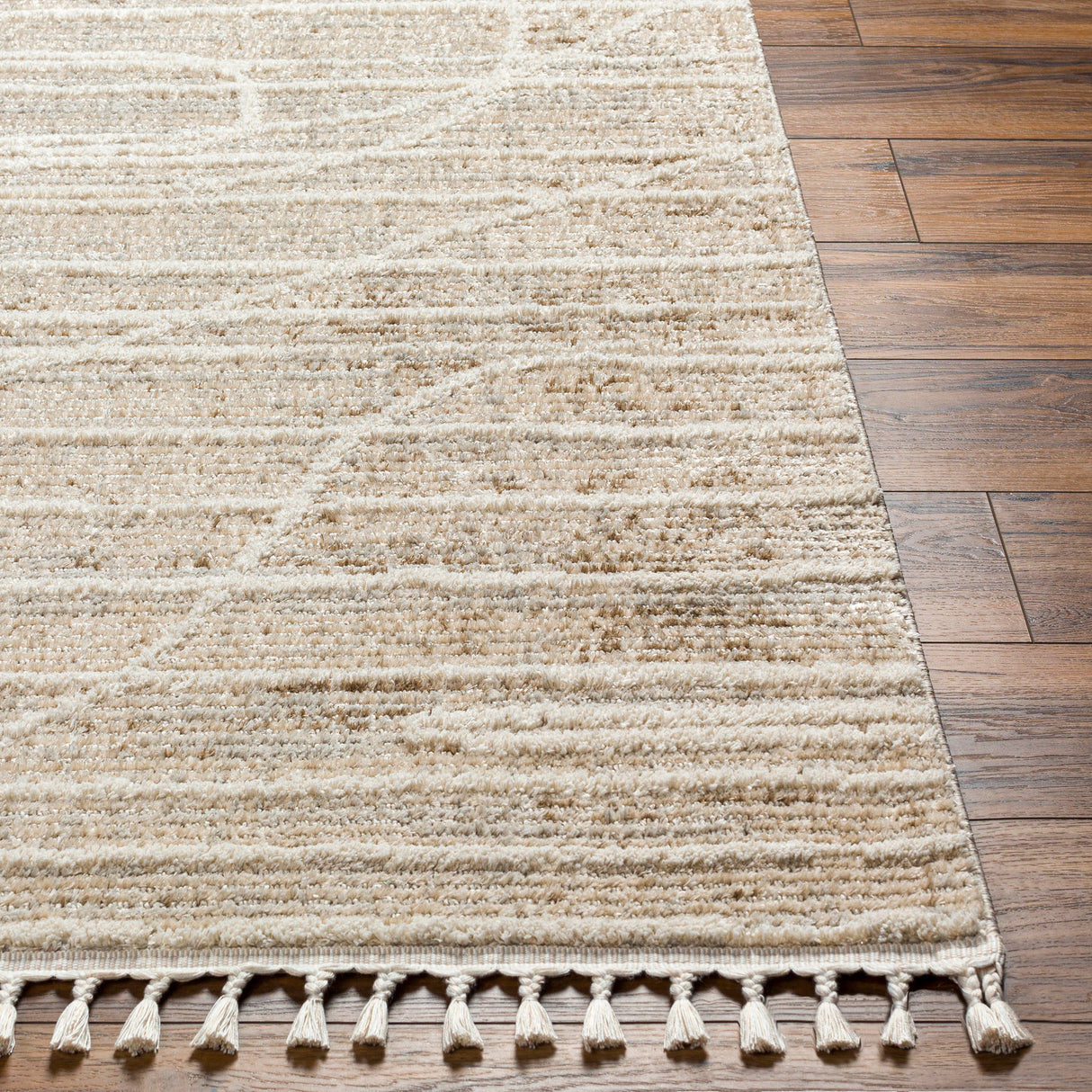 Surya Rudy Rdy-2304 Gray, Light Beige, Cream, Medium Gray, Medium Brown Rug.
