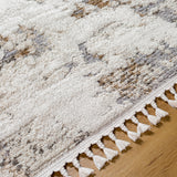 Surya Rudy Rdy-2309 Gray, Cream, Light Beige, Ivory, Charcoal, Medium Brown Rug.