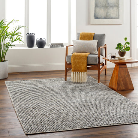 Surya Reika Rek-2302 Off-White, Charcoal, Beige Rug.