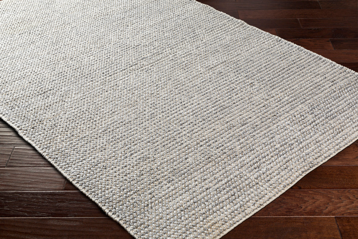 Surya Reika Rek-2304 Ash, Light Grey, Pearl, Metallic - Silver Rug.