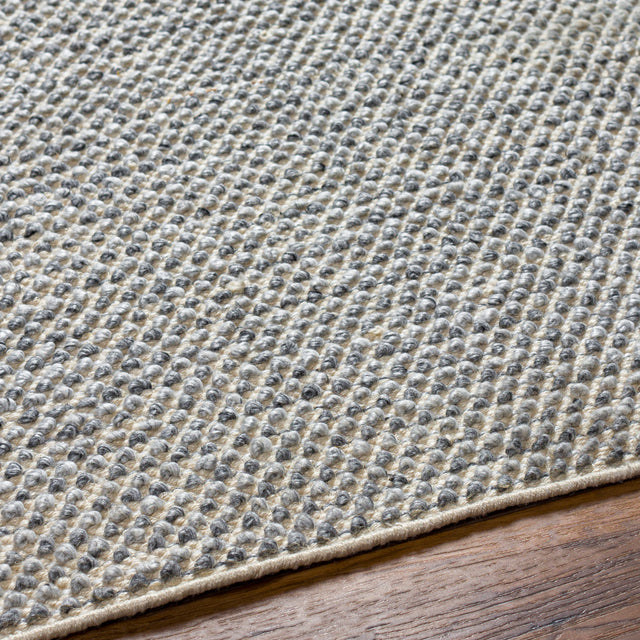 Surya Reika Rek-2304 Ash, Light Grey, Pearl, Metallic - Silver Rug.