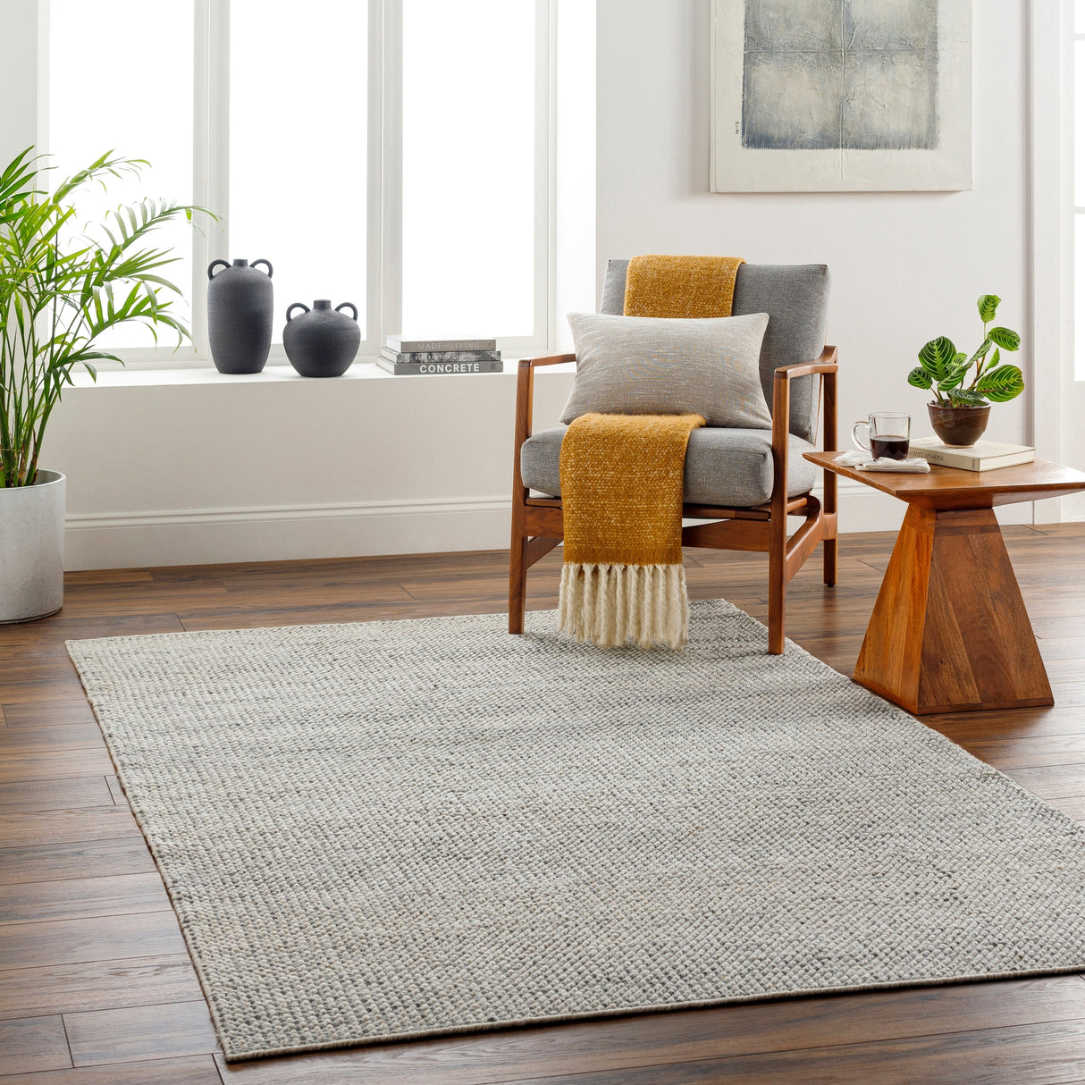 Surya Reika Rek-2306 Off-White, Gray Rug.