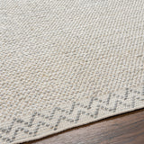 Surya Reika Rek-2307 Light Gray, Charcoal, White, Beige Rug.