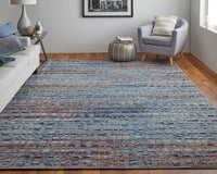 Feizy Edgemont Edg39Iuf Blue/Ivory/Orange Area Rug