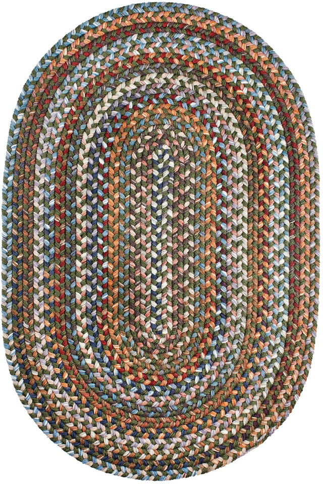 Rhody Rug Astoria AS22 Greengrass Braided Rug - Oval