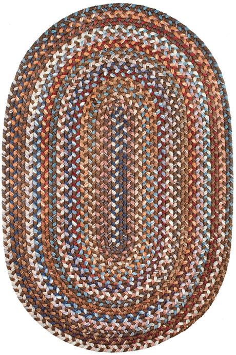 Rhody Rug Astoria AS32 Walnut Braided Rug - Oval