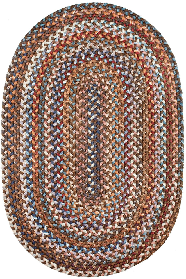 Rhody Rug Astoria AS32 Walnut Braided Rug - Oval