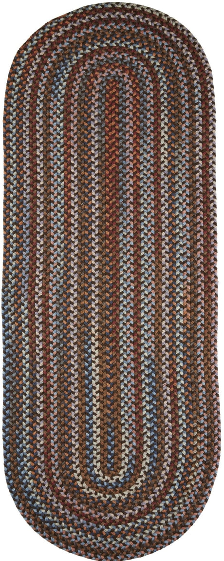 Rhody Rug Astoria AS32 Walnut Braided Rug - Runner