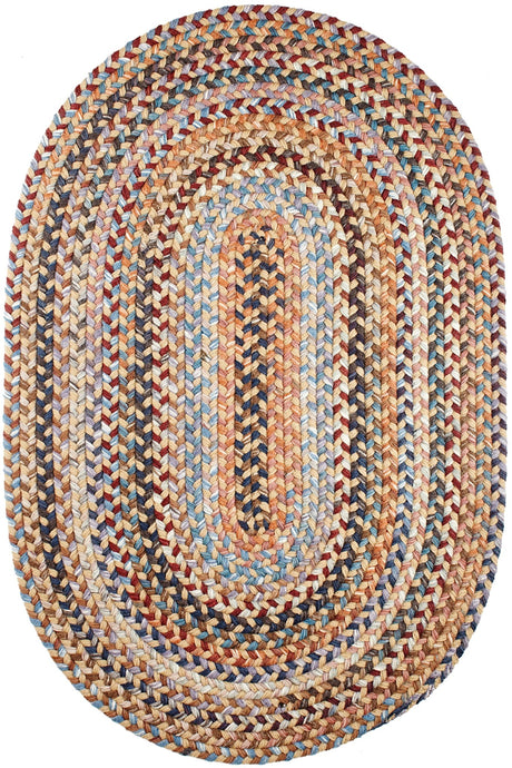 Rhody Rug Astoria AS52 Wheat Field Braided Rug - Oval