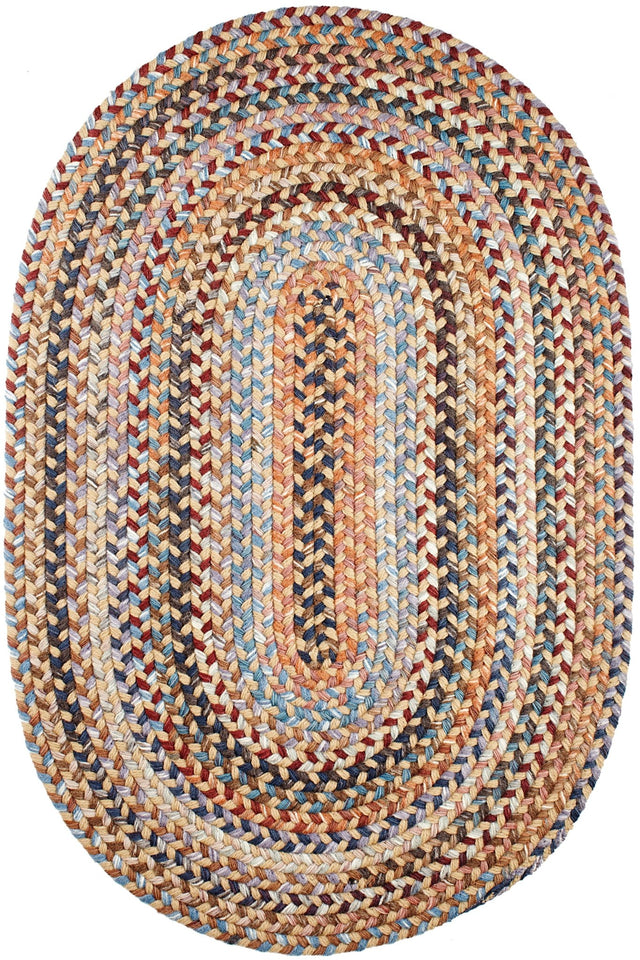 Rhody Rug Astoria AS52 Wheat Field Braided Rug - Oval