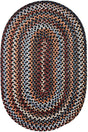 Rhody Rug Astoria AS82 Black Rock Braided Rug - Oval