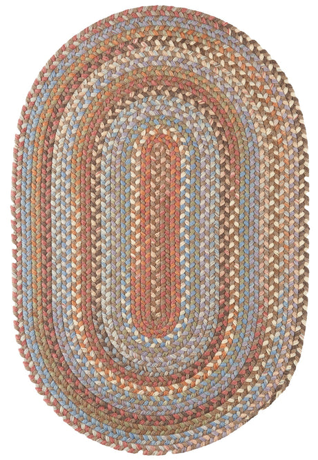 Rhody Rug Bar Harbor BH37 Mocha Braided Rug - Oval