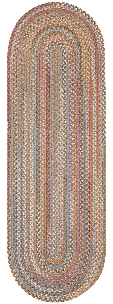 Rhody Rug Bar Harbor BH37 Mocha Braided Rug - Runner