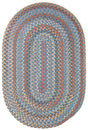 Rhody Rug Bar Harbor BH97 Bluestone Braided Rug - Oval