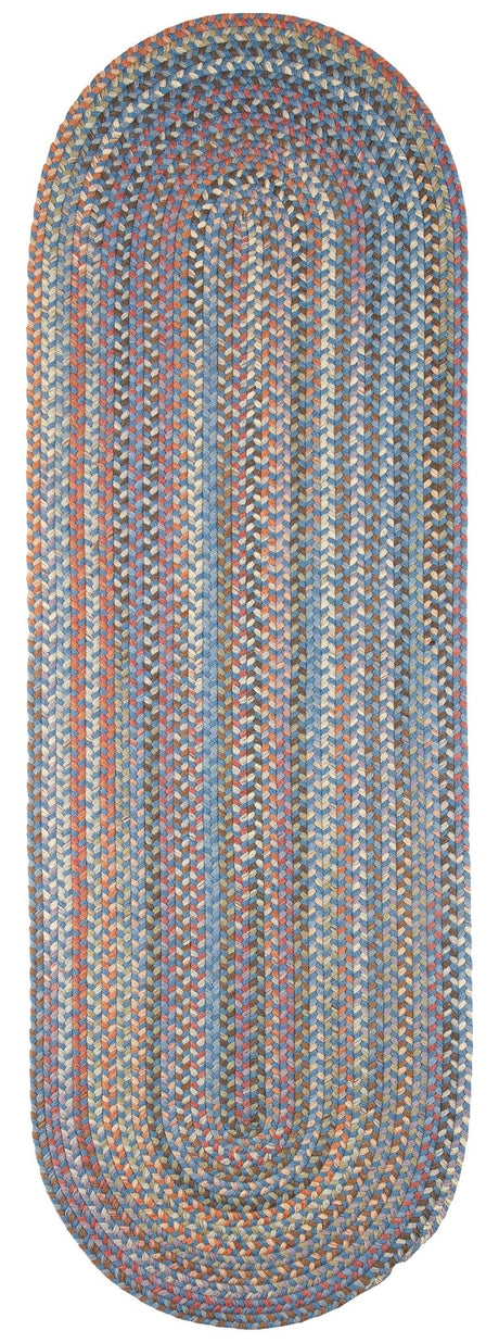 Rhody Rug Bar Harbor BH97 Bluestone Braided Rug - Runner