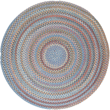 Rhody Rug Bar Harbor BH97 Bluestone Braided Rug - Round
