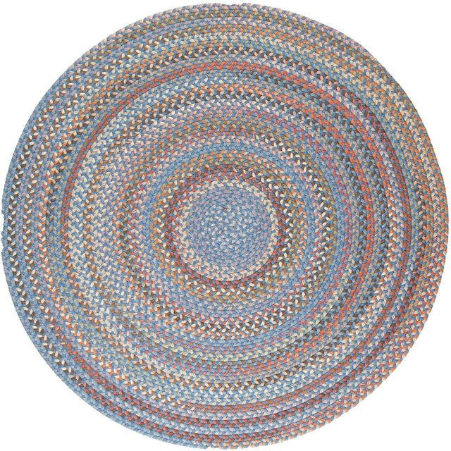 Rhody Rug Bar Harbor BH97 Bluestone Braided Rug - Round