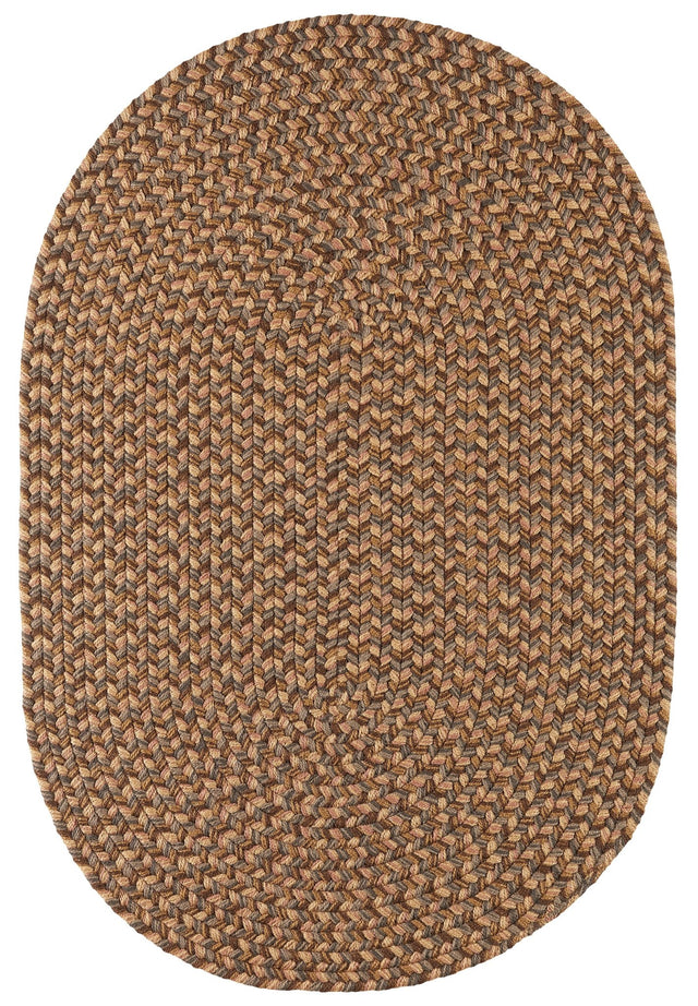 Rhody Rug Camden CD36 Shades of Brown Braided Rug - Oval