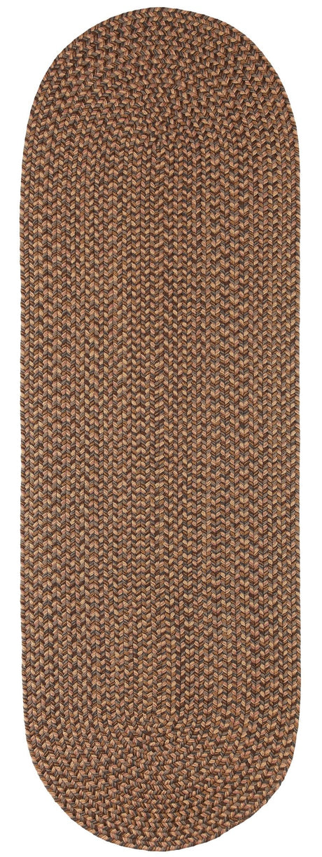 Rhody Rug Camden CD36 Shades of Brown Braided Rug - Runner