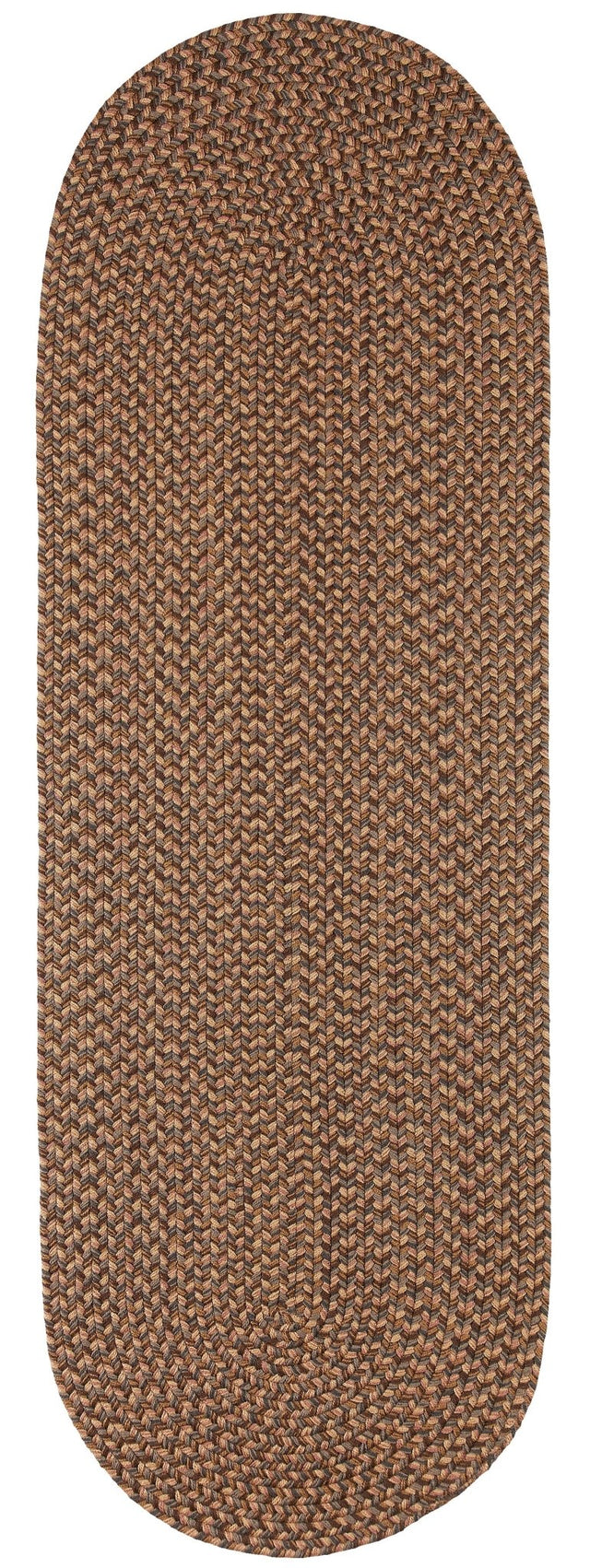 Rhody Rug Camden CD36 Shades of Brown Braided Rug - Runner