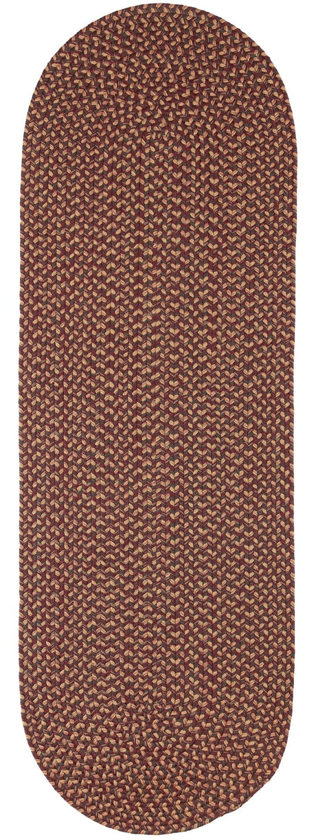 Rhody Rug Camden CD46 Garnet Braided Rug - Runner