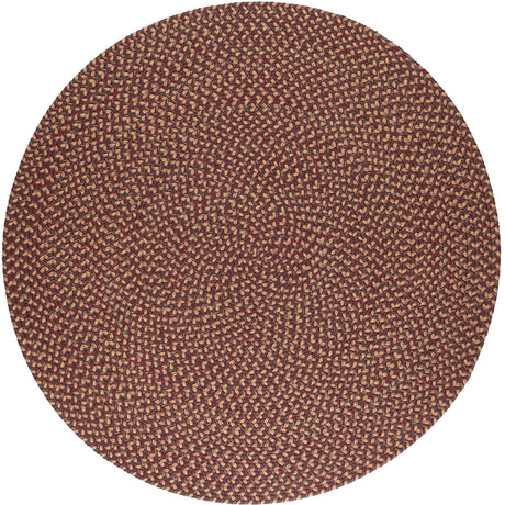 Rhody Rug Camden CD46 Garnet Braided Rug - Round