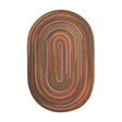 Rhody Rug Country Jewel CJ75 Tawny Port Braided Rug - Oval