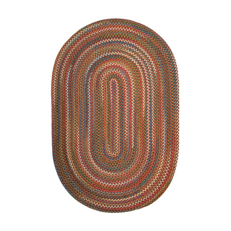 Rhody Rug Country Jewel CJ75 Tawny Port Braided Rug - Oval