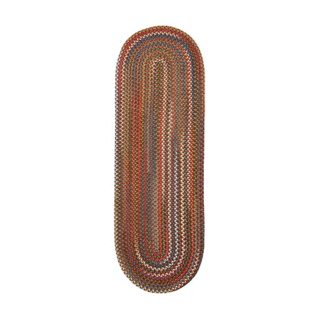 Rhody Rug Country Jewel CJ75 Tawny Port Braided Rug - Runner
