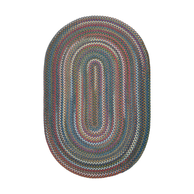 Rhody Rug Country Jewel CJ95 Sapphire Braided Rug - Oval
