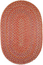Rhody Rug Cypress CY47 Brilliant Red Braided Rug - Oval