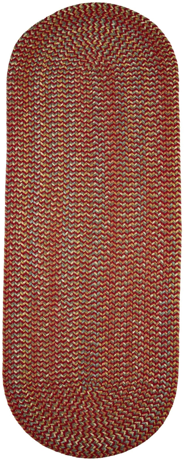 Rhody Rug Cypress CY47 Brilliant Red Braided Rug - Runner