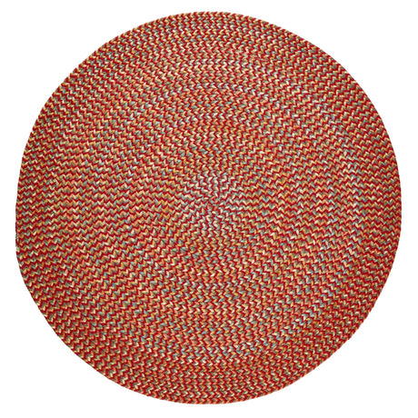 Rhody Rug Cypress CY47 Brilliant Red Braided Rug - Round