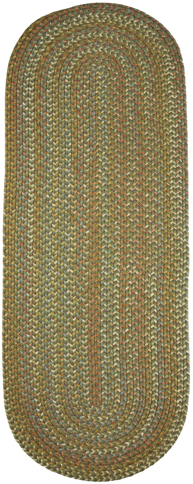 Rhody Rug Cypress CY67 Olive Braided Rug - Runner