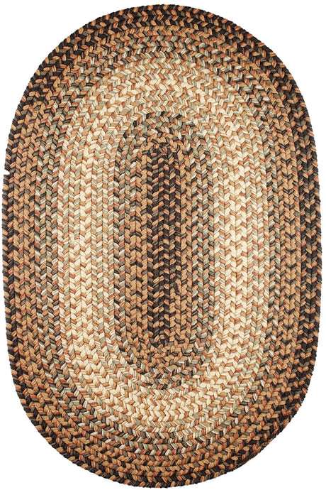 Rhody Rug Easy Living EL33 Taupetone Braided Rug - Oval
