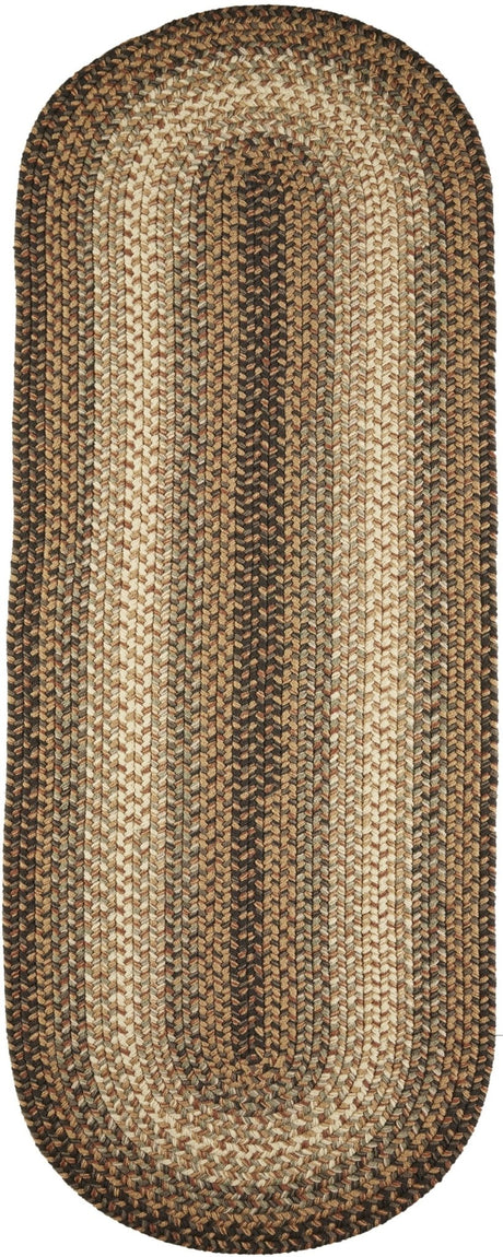 Rhody Rug Easy Living EL33 Taupetone Braided Rug - Runner