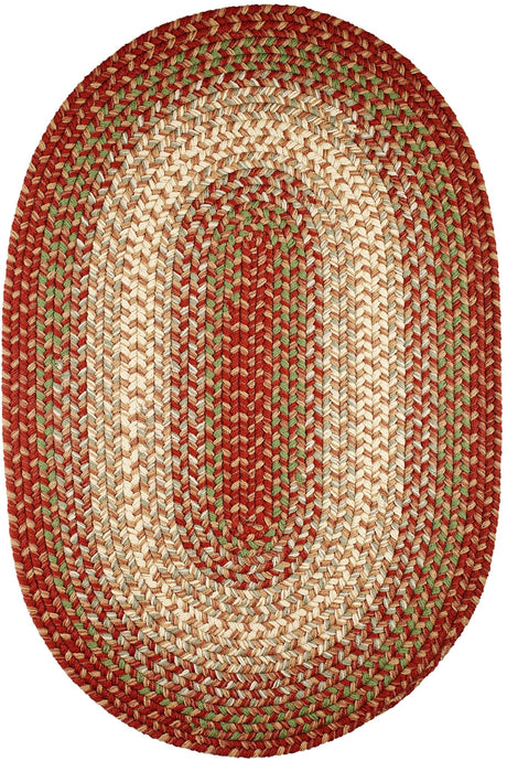 Rhody Rug Easy Living EL43 Warm Earth Braided Rug - Oval