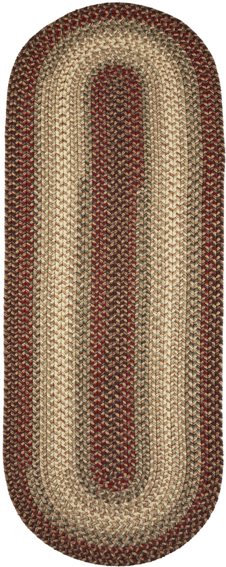 Rhody Rug Easy Living EL73 Spanish Red Braided Rug - Runner