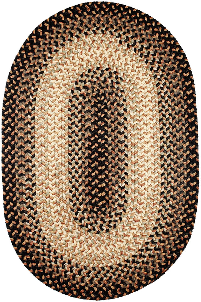 Rhody Rug Easy Living EL83 Charcoal Braided Rug - Oval